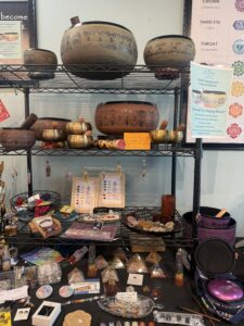 Singing bowls, tingshas and rain sticks